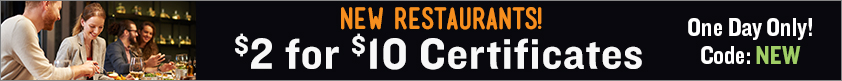 $2 for $10 Certificates!