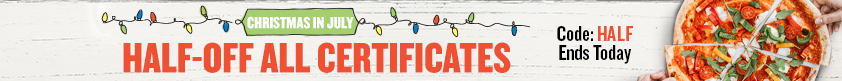 Half-Off All Certificates