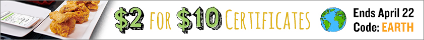 $2 for $10 Certificates!