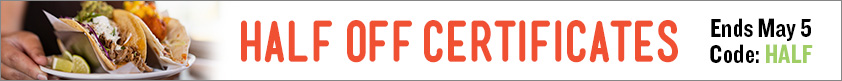 Half Off ALL Certificates!!
