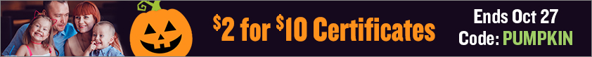 $2 for $10 Certificates!